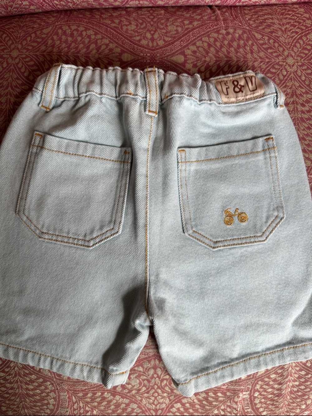 Fin & Vince Light Blue Kids Denim Shorts 6/7